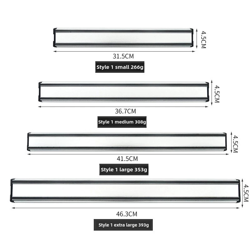 3 Sizes Magnetic Knife Holder Stainless Steel Knife Stand Wall Storage Rack Home Magnet Multi-purpose Kitchen Tool 241204