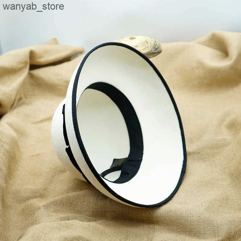 Cloches Elegant Womens Fedora Hat% Wool Bow Winter Hat Womens Cloche Bowler Hat Cocktail Wedding Dress Church Charming Hat L240910