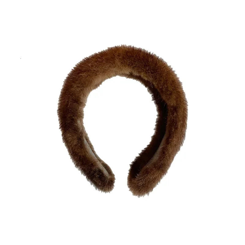 Womens Winter 100% Genuine Mink Headbands High Quality Genuine Fur Headbands Womens Fashion Hairbands Fur Gifts 241205