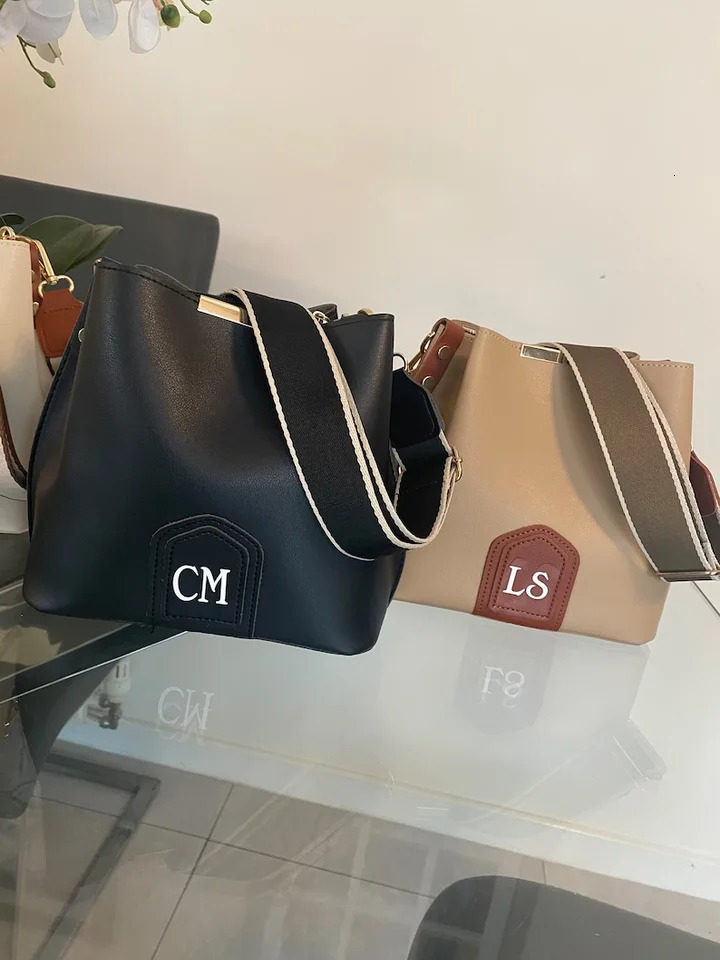 Custom Crossed Body Bucket Bag Birthday Gift For Her Personalised Ladies Tote Honeymoon Bride Wedding Bridesmaid Gifts 241204