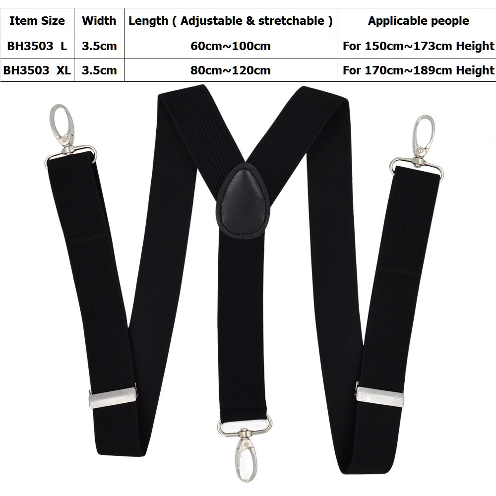 Suspenders for Men 35cm Wide Y Back with 4 Strong Hooks Adjustable Elastic Trouser Braces Straps Adult Suspender Women 241122