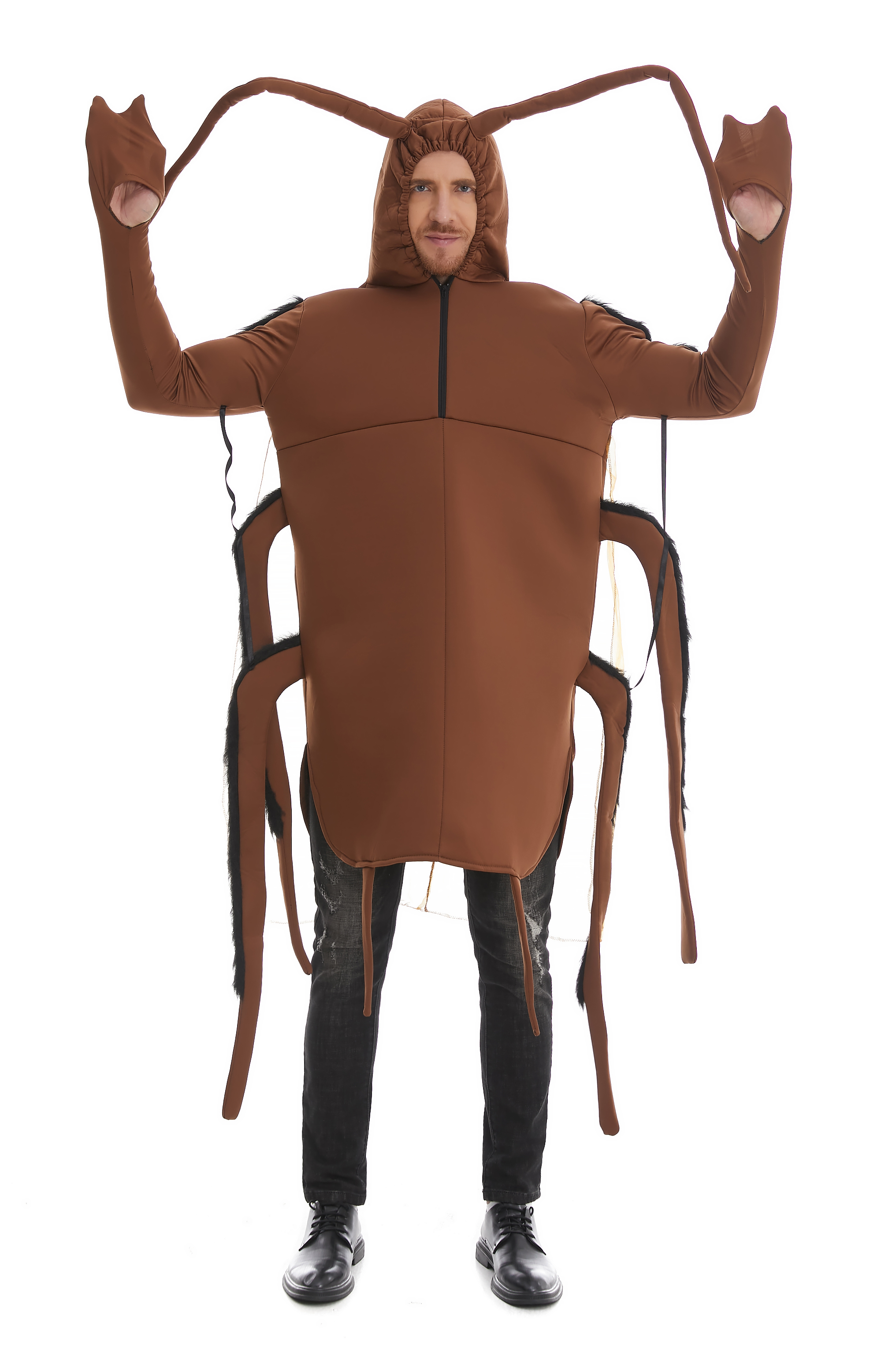 One-Piece Insect Theme Cosplay Suit for Adults - Black Cockroach Dress Up Y19485
