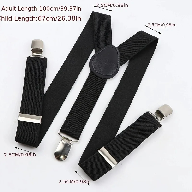 Men Suspenders High Elastic Adjustable 3 Strong Clips Suspender Heavy Duty W Trousers Braces Pants Holder Wedding Wear 241122