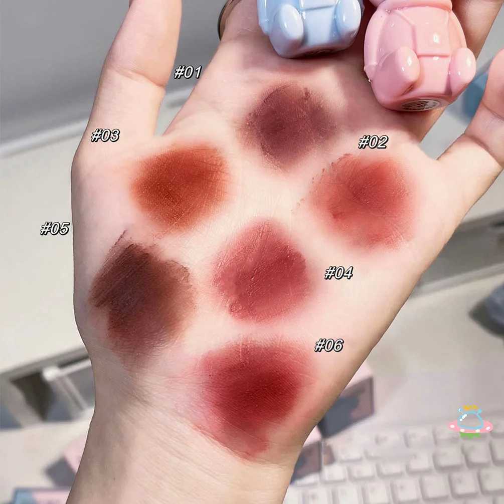 Astronaut Keychain Lip Mud Matte Velvet Lipstick Brown Red Tint Waterproof Long Lasting Non-Stick Cup Lip Gloss Korean CosmeticXJ241205