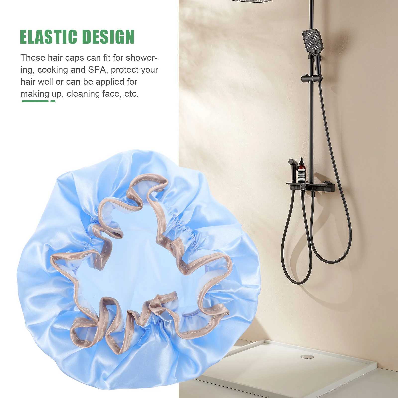 Waterproof Shower C Womens Cs Bathing Hat Reusable Large Hats for Sauna Braids Hair PXJ241205