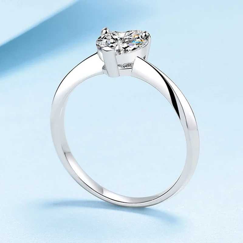 TFGLBU 0.5/1/2CT Womens Laboratory Diamond Anniversary Ring with GRA% 925 Silver 18k Plated Wedding Ring W241205
