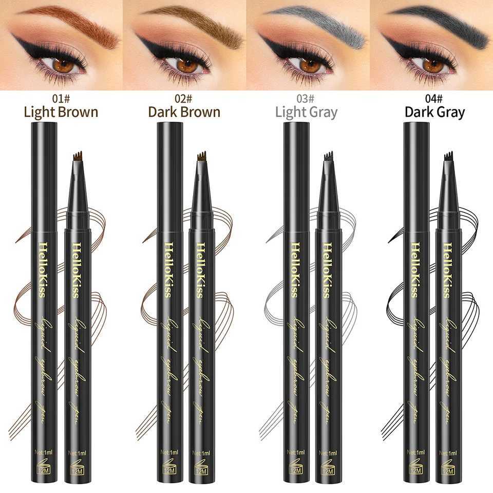 Four fork liquid eyebrow pencil is waterproof durable and stain free W241205