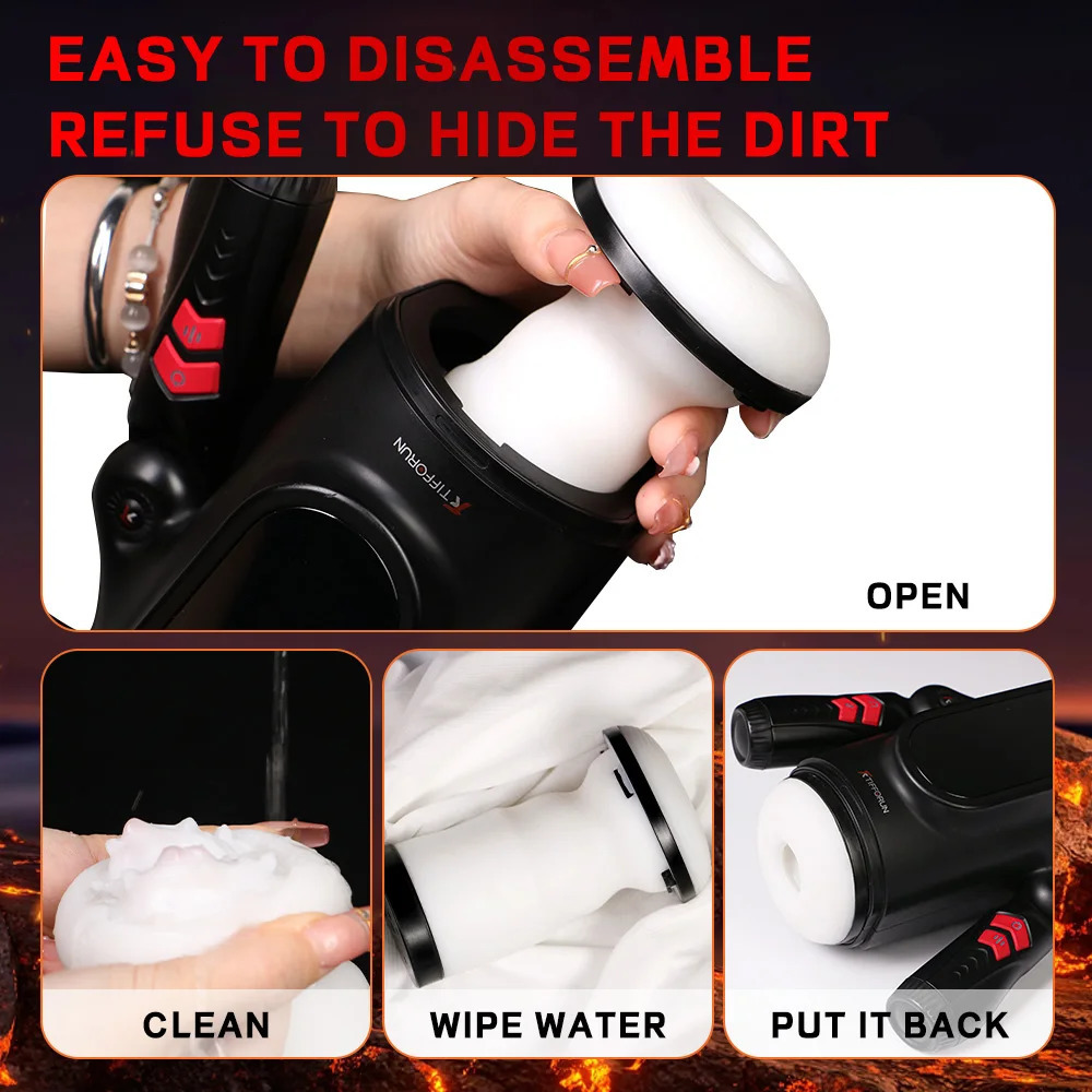 Telescopic LCD Male Masturbator Cup Foldable Handles Vibrating Masturbation Vagina Pusssy Blowjob Machine Adult Sex Toys For Men 241205