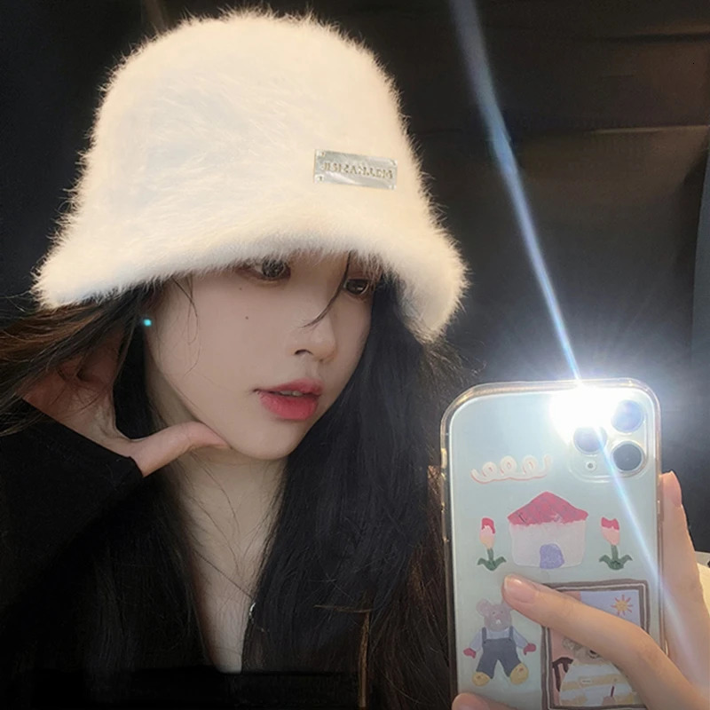 mens and womens fisherman hats warm autumn and winter big head plush bucket hat gorilla Palla Hombre 241205