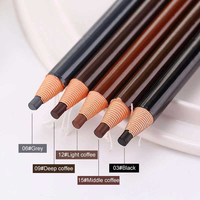 Eyebrow Pencil Waterproof Eyebrow Pencil Coloring Tattoo Template Natural Durable Cosmetics Eyebrow Lining Pencil W241205