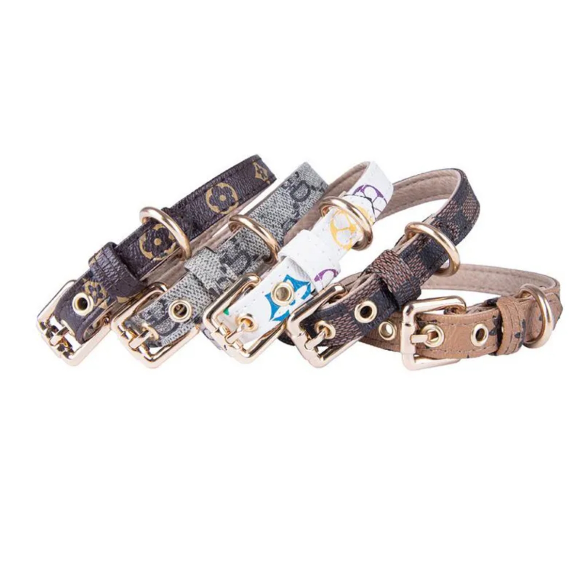 DHL Dog Collars Leash Set Classic Presbya Letters Pattern Print Leashes PU Leather Fashion Casual Adjustable Dogs Cats Neck Strap Cute Pet Collar Pood
