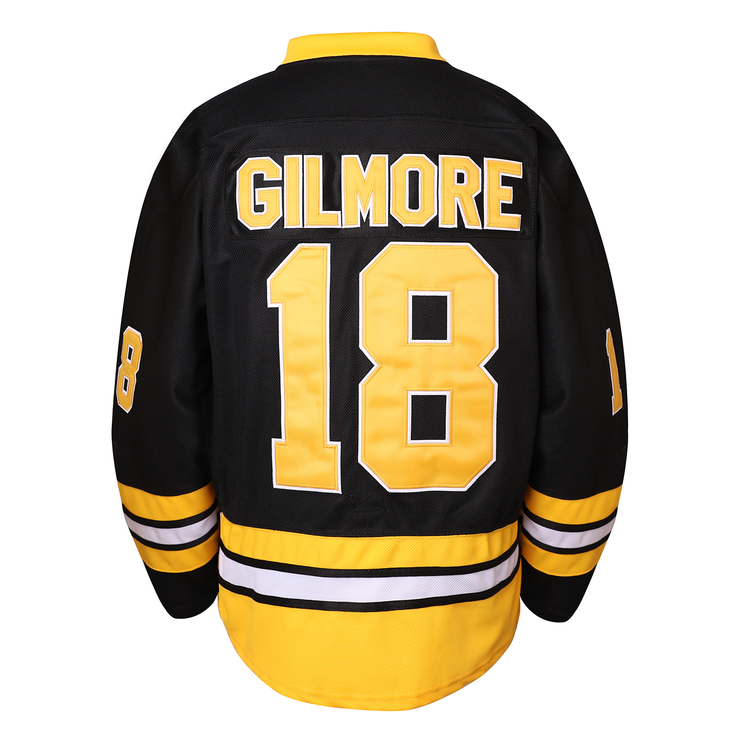 In stock 18 Happy Gilmore Hockey Jersey Adam Sandler 1996 Movie Jersey Gift Fast Shipping Embroidered Letter Number