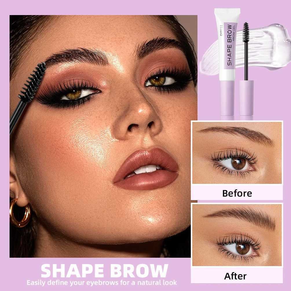 QIBEST Clear Eyelid Shape Soap Eyebrow gel Lasting Eyelid Shape Cream Wax Colorless Pomade Enhances Natural Wild EyebrowsW241205