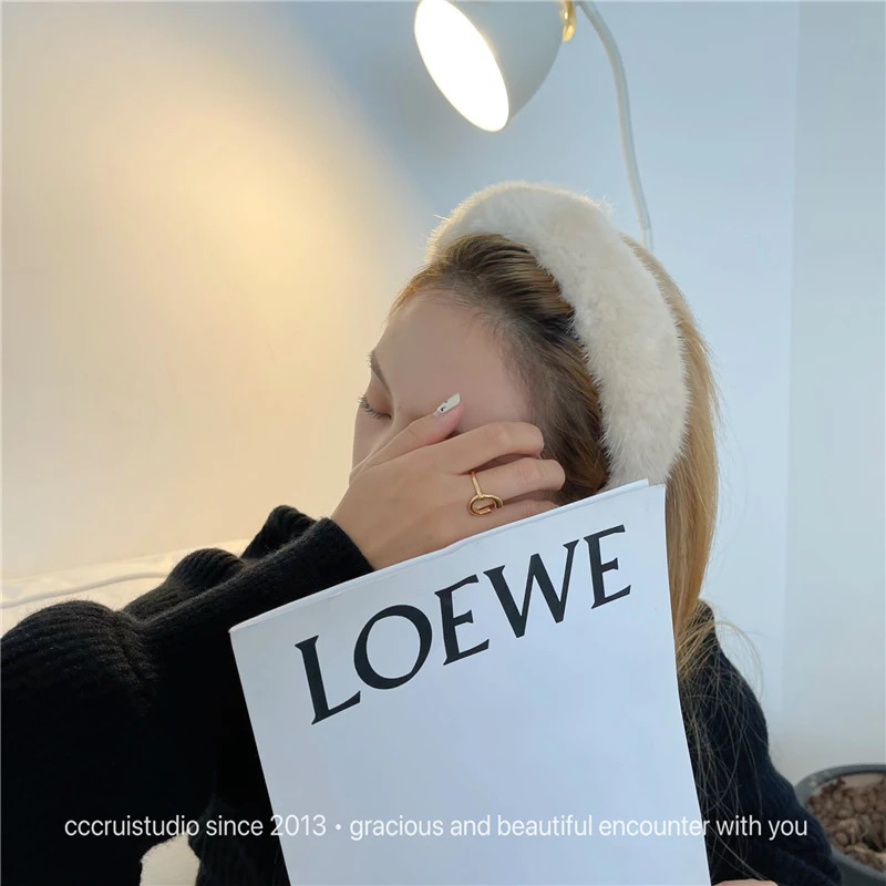 selling womens winter 100% mink headband high-quality genuine fur headband womens fashionable headband 241205