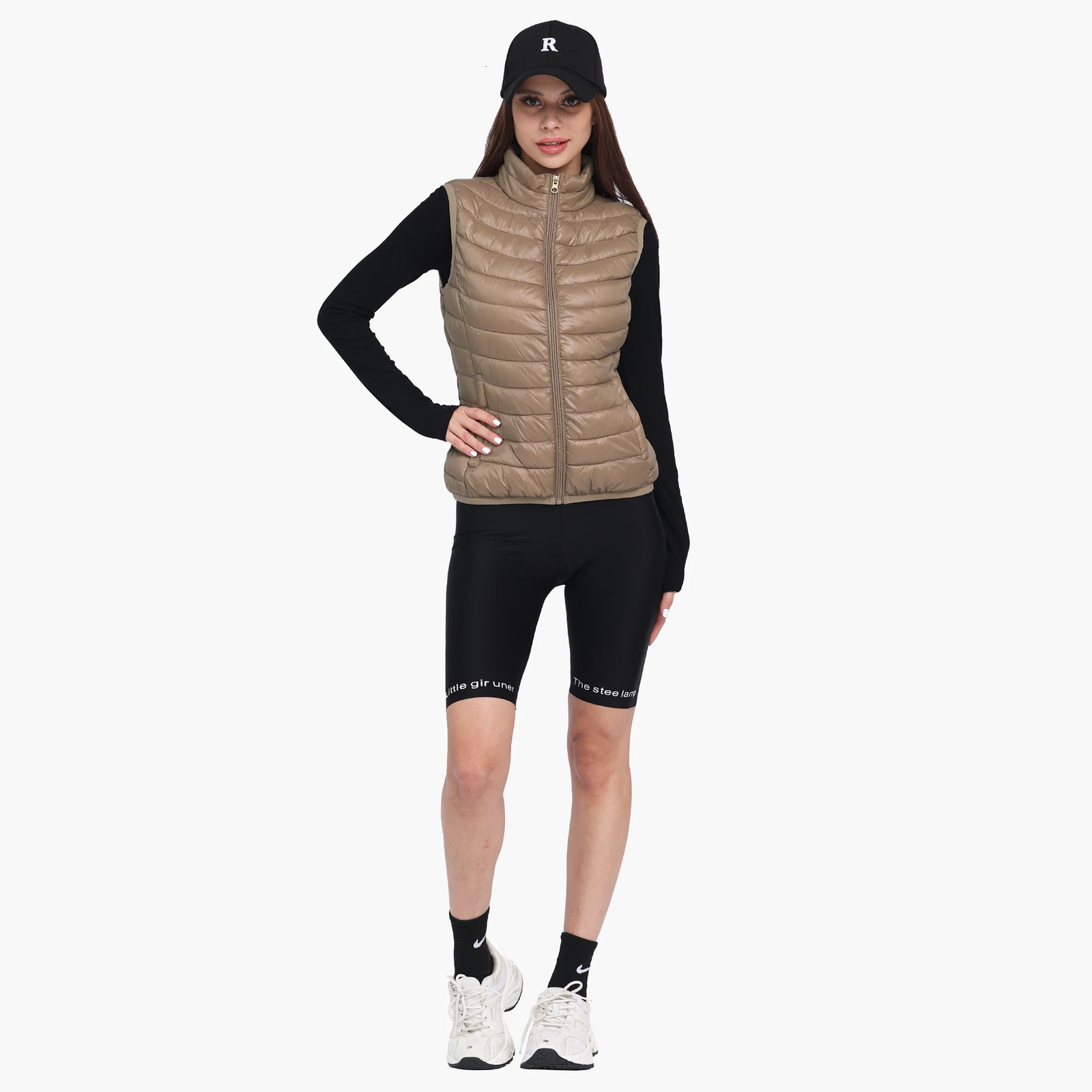 SANTELON Women Winter Lightweight Warm Water-Resistant Packable Puffer Vest With Pockets Sleeveless Stand Collar Coats Outerwear 241205