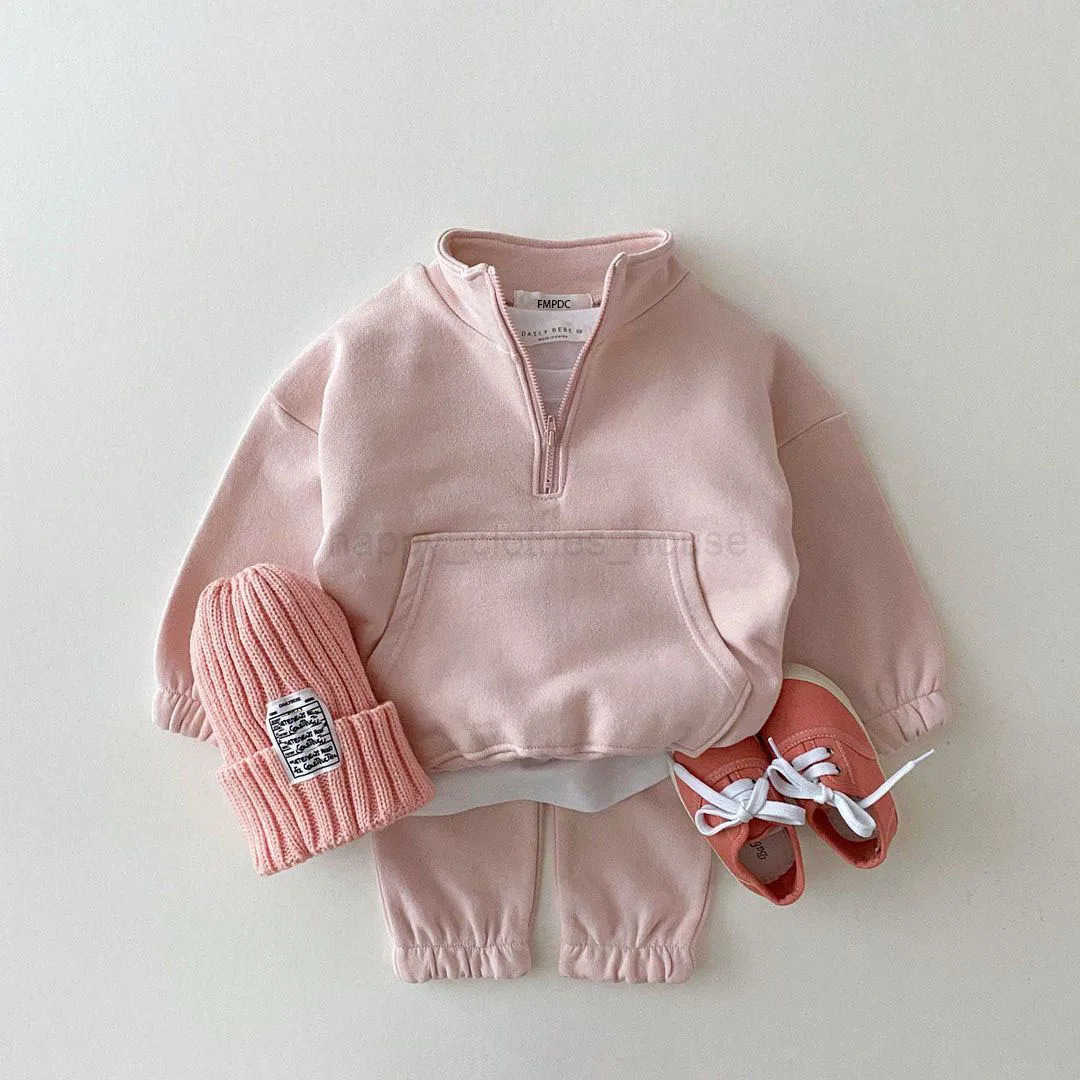 Baby Sets Girls Clothes Children Clothing Toddler Fashion Kids Thicken Sweatshirt Long Sleeve Jacket Top+Pants Autumn Suit 2PcsXJ241205