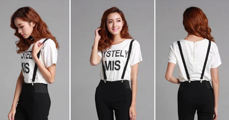 Women Men Adjustable Shape Elastic Clipon Suspender Three Clip Pants Braces Wedding Strap Party Belt Fashion Accessories 241122