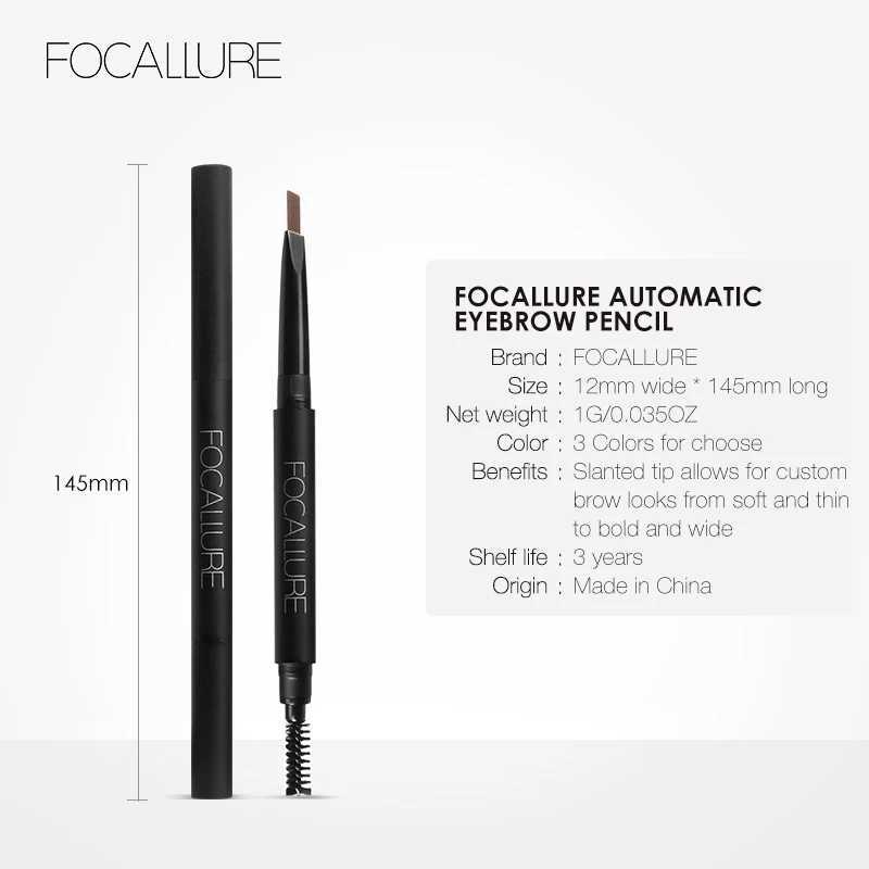 FOCLARURE Eyebrow Pencil 3 Color Precision Eyebrow Remover Waterproof Makeup Black Brown Eyebrow Makeup W241205