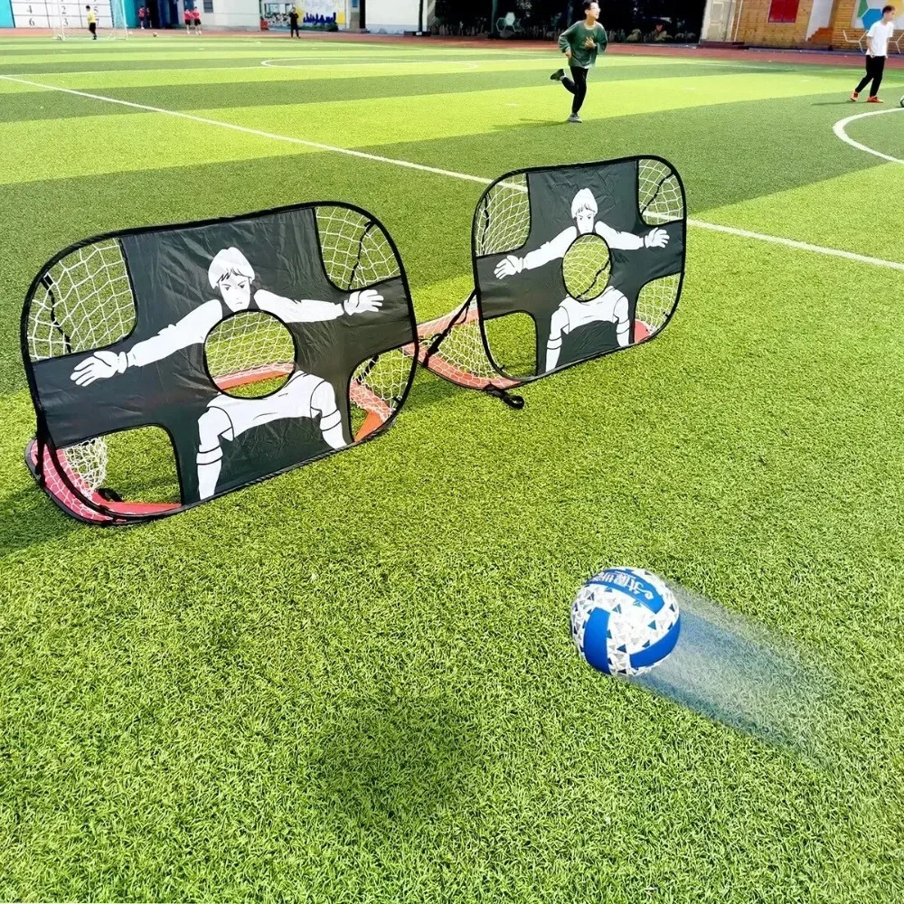 Goal Kids and Adults Football Target Net Foldable Football Goal Nylon Soccer for Playground Backyard Indoor Outdoor Training 241204