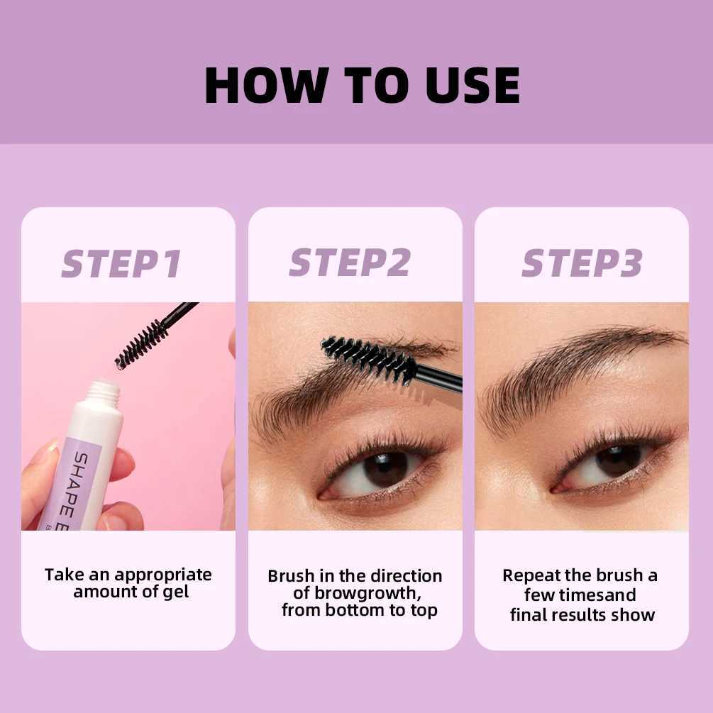 QIBEST Clear Eyelid Shape Soap Eyebrow gel Lasting Eyelid Shape Cream Wax Colorless Pomade Enhances Natural Wild EyebrowsW241205