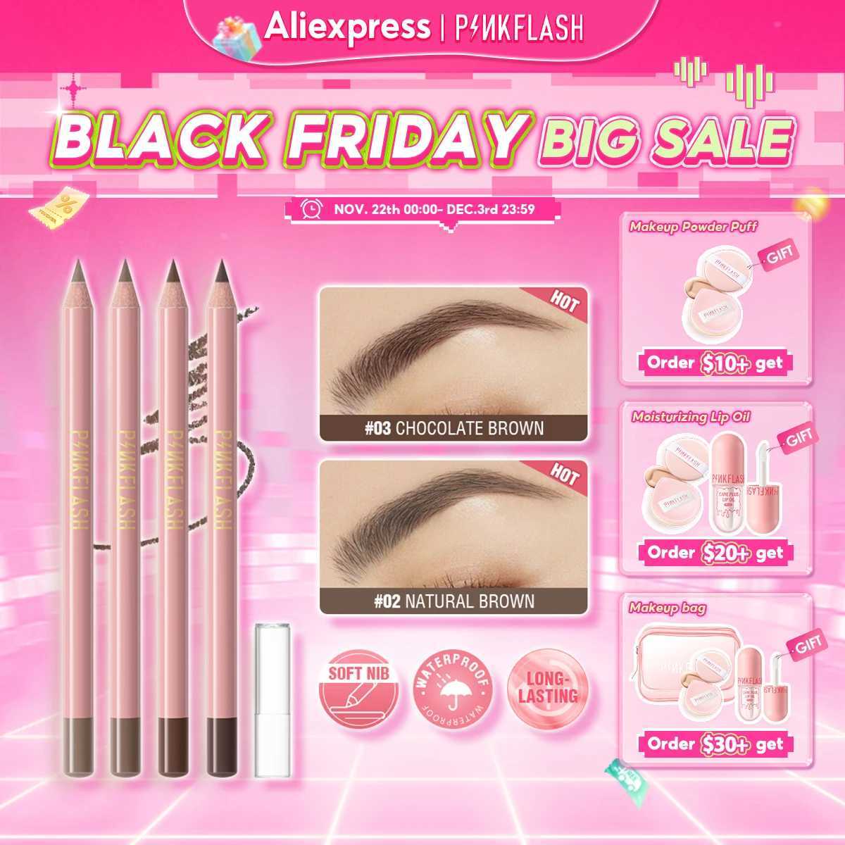 PINKFLASH Waterproof Natural Eyebrow Pencil Long lasting Ultra fine Eyebrow Enhancer Eyebrow Tattoo Lining Pen Makeup Tool W241205