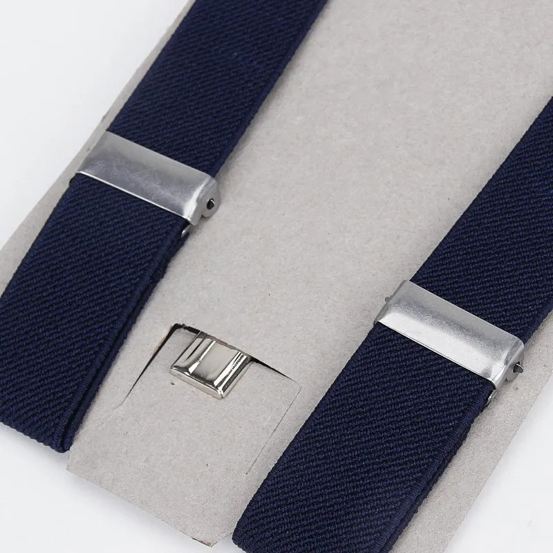 Elastic Ribbon Kids Unisex Soild Color Belt Adjustable Suspenders Clipon YBack Braces Straps for Wedding Party 3 Clips Belts 241122