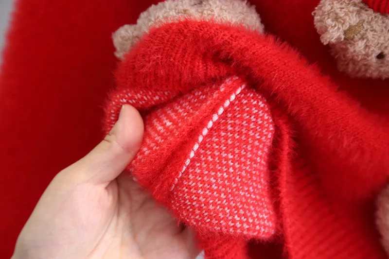 Womens wool knitted tops autumn winter childrens knitted tops baby clothing womens Christmas jackets childrens suede sweaters W241205