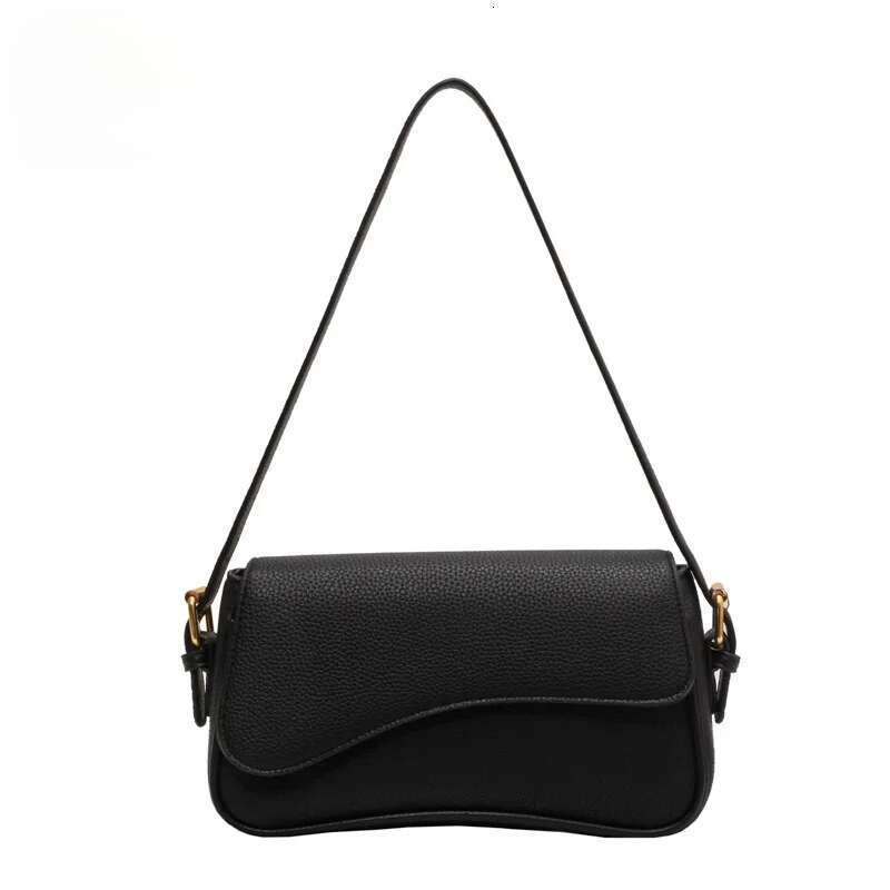 The New Fashion Texture Lychee Grain Small Square Simple Commuting Everything Single Shoulder Crossbody Bag