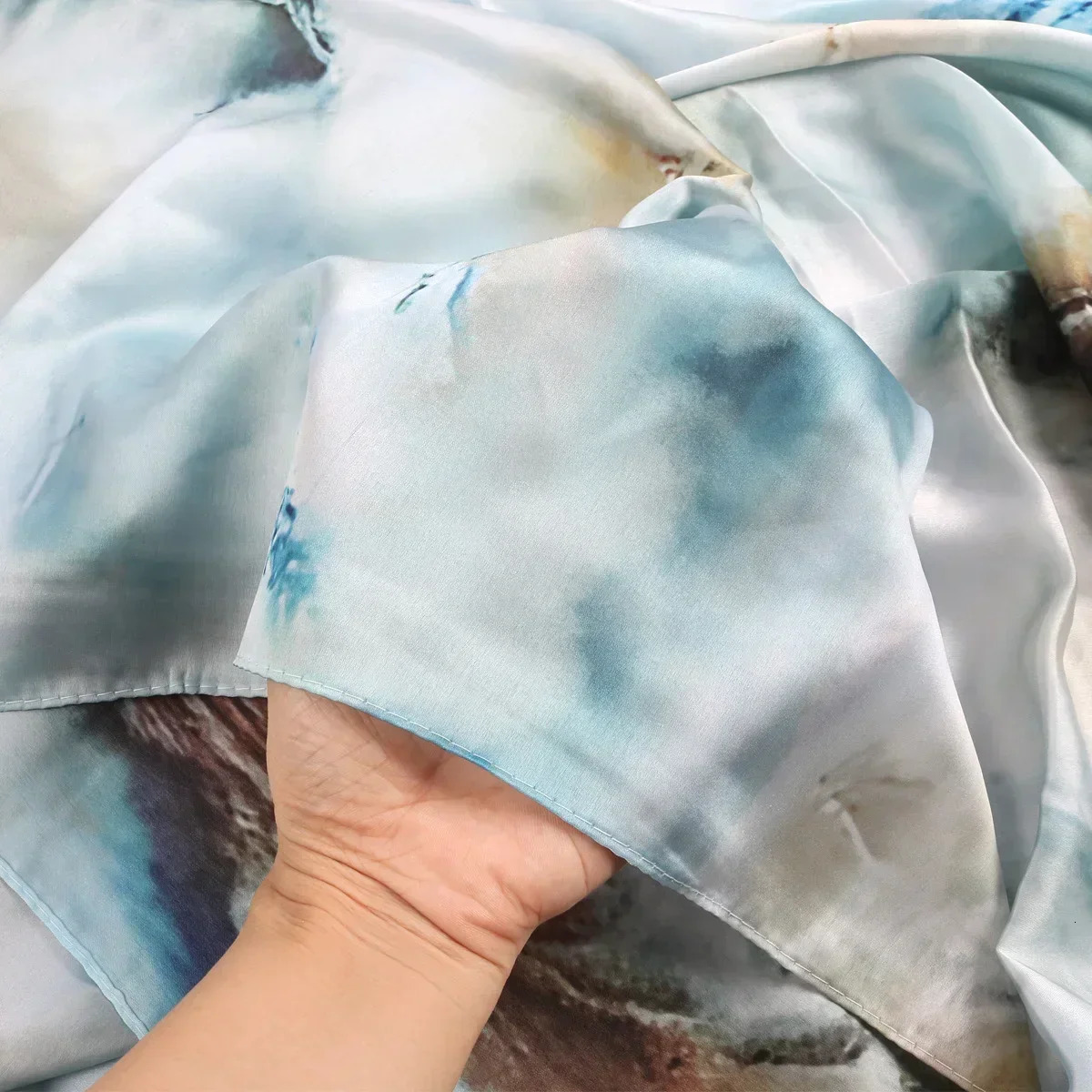 2024 Max Silk Screen Headscarf Muslim Premium Ombre Scarf Marble Watermark Shawl Headscarf Womens Shawl 241205