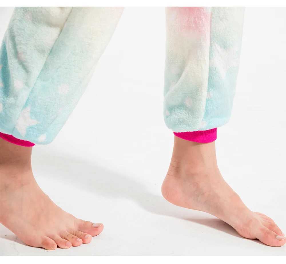 Pajamas 80-150cm Kids Winter Tiger Pajamas Children Panda Dinosaur Jumpsuit Kigurumi Onesie for Boys Girls Teenage Baby Costume H241205