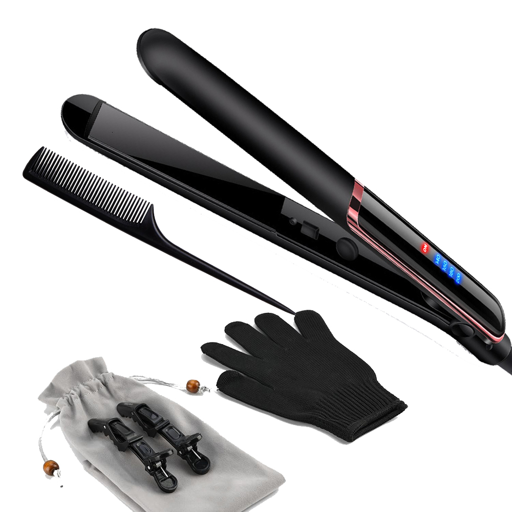 Ionic Straightener Suit 2 In 1 Flat Smooth Titanium Hair Negative Ion Straight Curg Iron