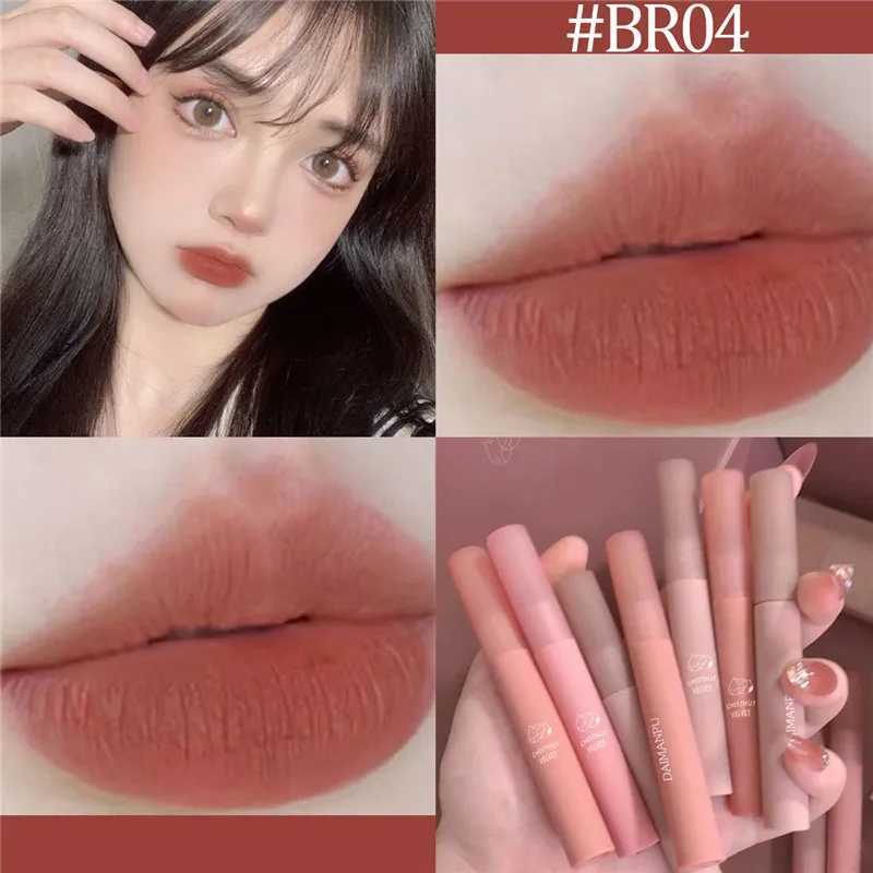 Chestnut Velvet Matte Liquid Lipstick Waterproof Lasting Lip Gloss Long Lasting Portable Nude Lipstick Lip Tint Beauty CosmeticXJ241205