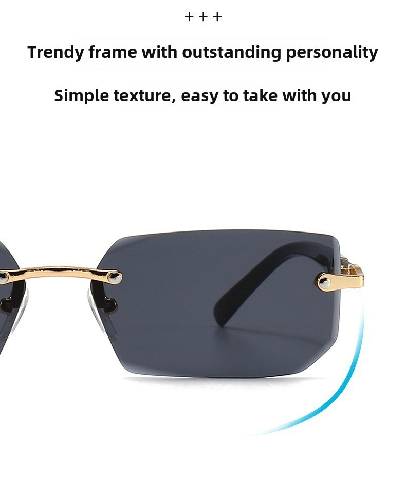 Free Shipping Sunglasses for Women Designer Top Quality Glasses Men Frame Metal Frameless Sun Glasses