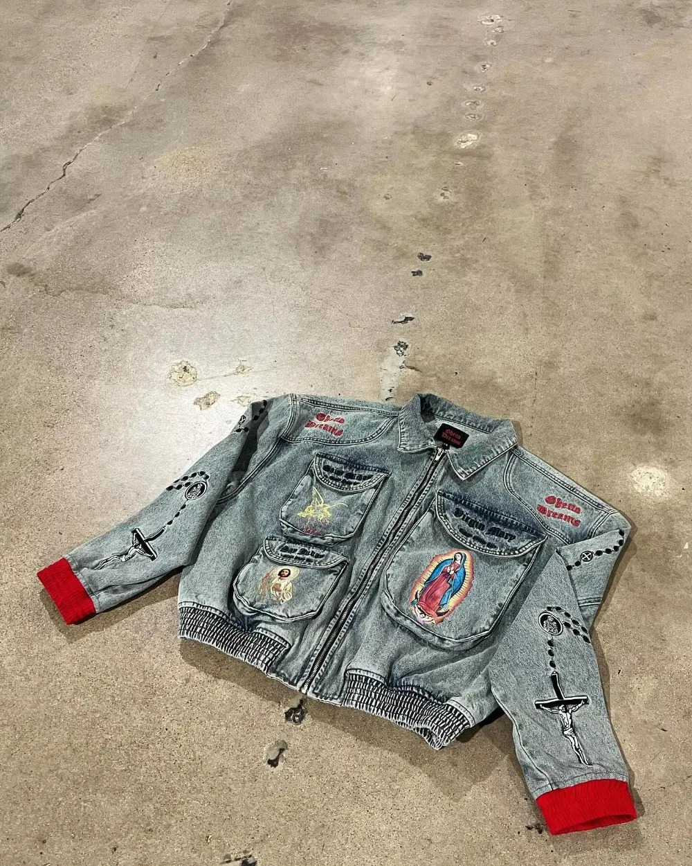 American Fashion Letter Embroidered Denim Baseball Uniform Mens Womens Y2K Punk Hip Hop Street Fashion Casual Couple Jacket 241205