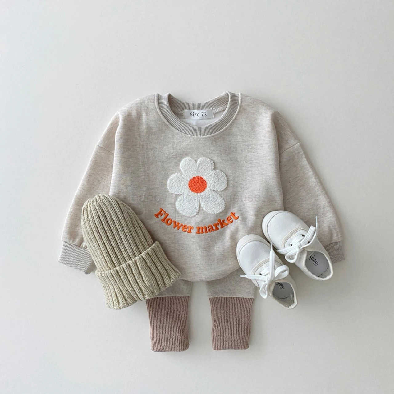 Fall Baby Girls Clothes Set Flower Letter Print Pullover Top+Pants Children Clothing Preschool Spring Newborn Baby Boys ClothingXJ241205