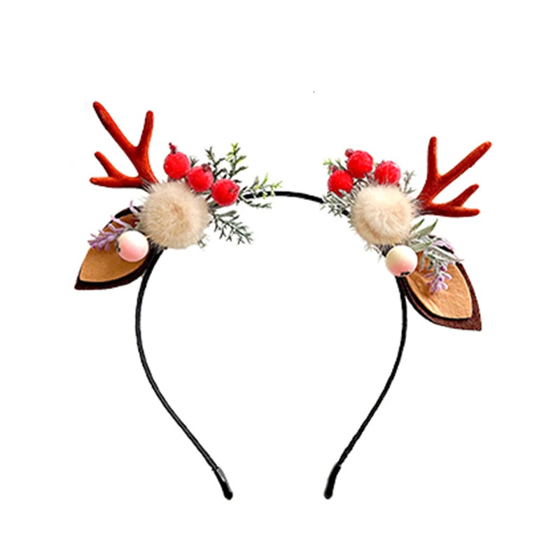 Christmas Shining Antlers Headwear Festive Atmosphere Childrens Night Party Bar Role Playing Luminous Decoration Headbands 241205