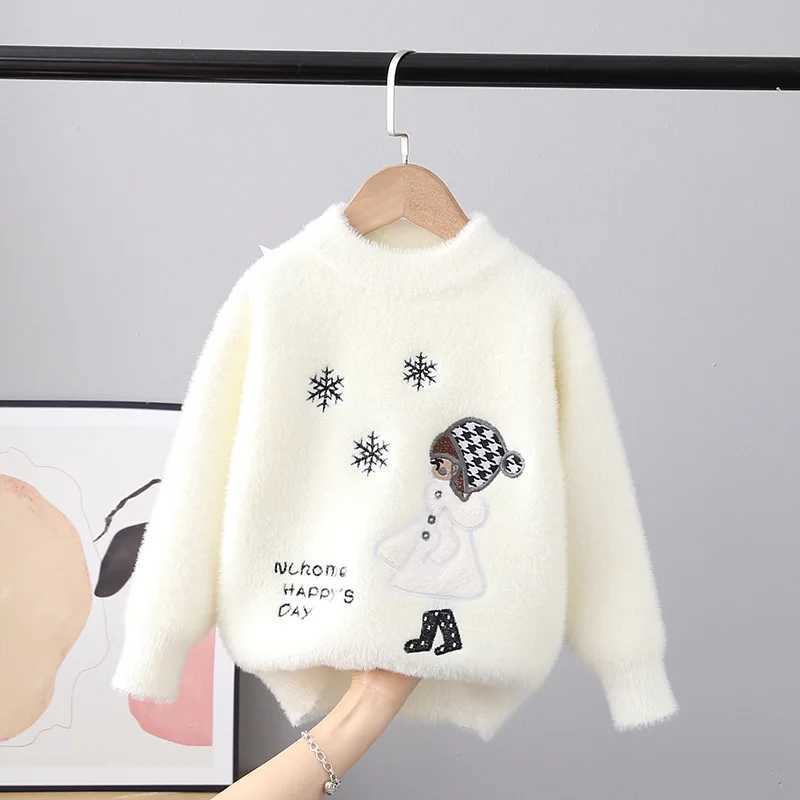 Girls sweater baby clothing soft and smooth material 3-11 years old autumn and winter new item sled childrens knitted sweater GY06101 W241205