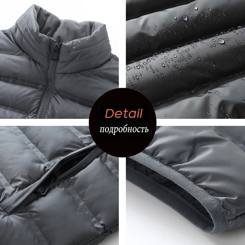 Men Autumn Casual Sleeveless Vests Jacket Mens Winter Warm Thicken Waistcoat Fashion Waterproof Outwear Vest Jackets Male 241204