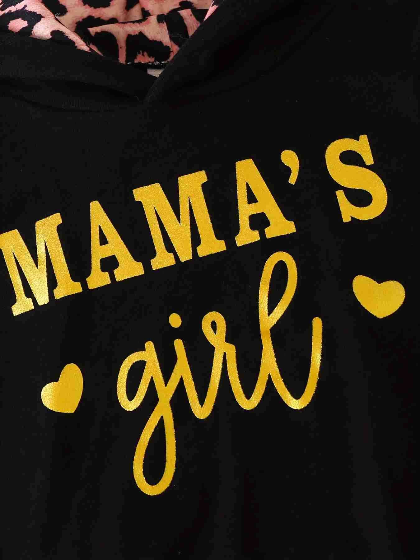 3PCS Black Spring and Autumn baby girls casual hooded long-sleeved hoodie set baby clothingXJ241205