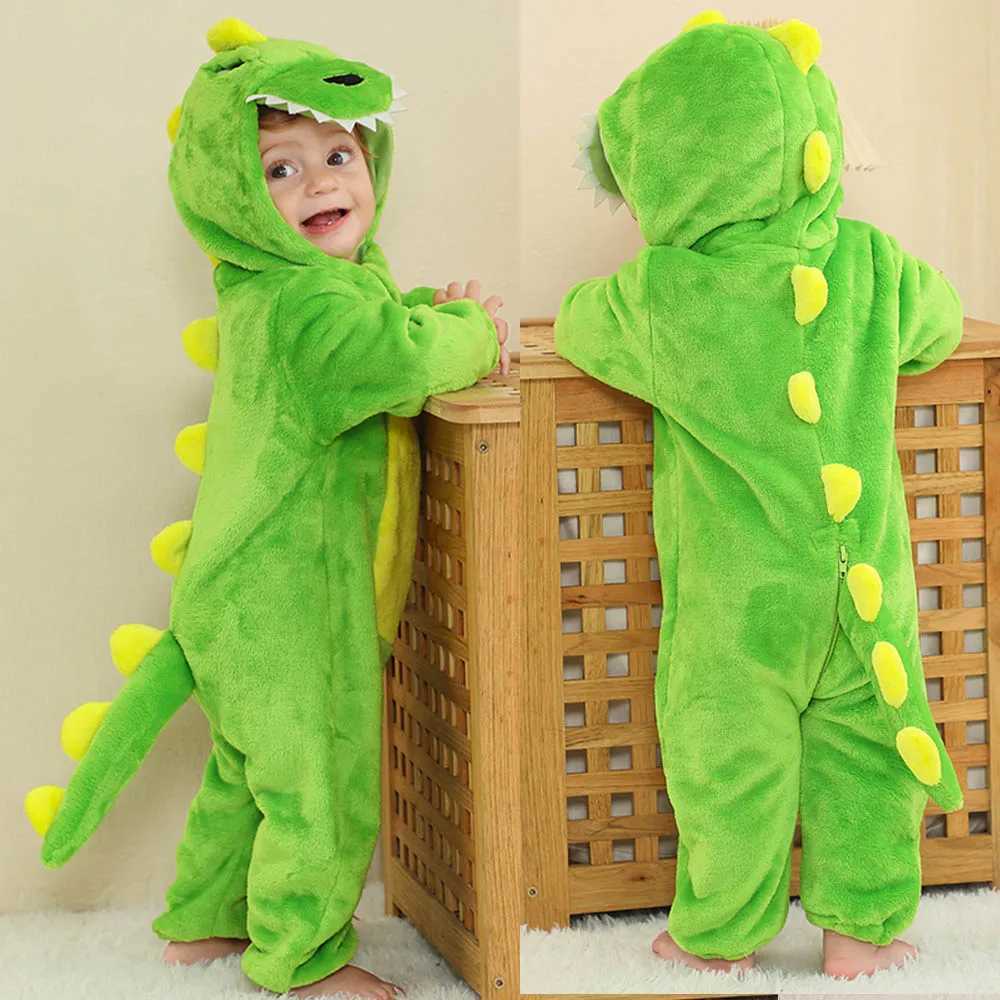 Pajamas Kigurumi Anime Onesie Kids Dinosaur Pajamas 1 2 3 4 Years Monkey Panda Animal Cosplay Clothes Winter Soft Warm Children Pyjamas H241205