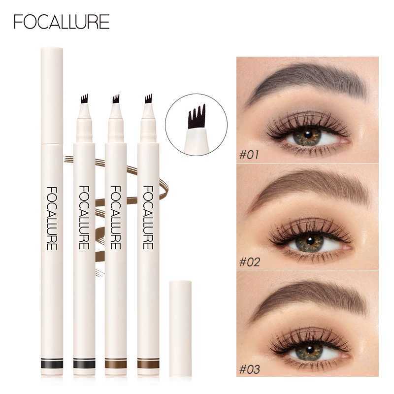 FOCLARURE 4-Fork Waterproof Eyebrow Pencil Ultra fine Sweat resistant Durable Natural Eyebrow Tattoo Coloring Enhancer Cosmetics W241205