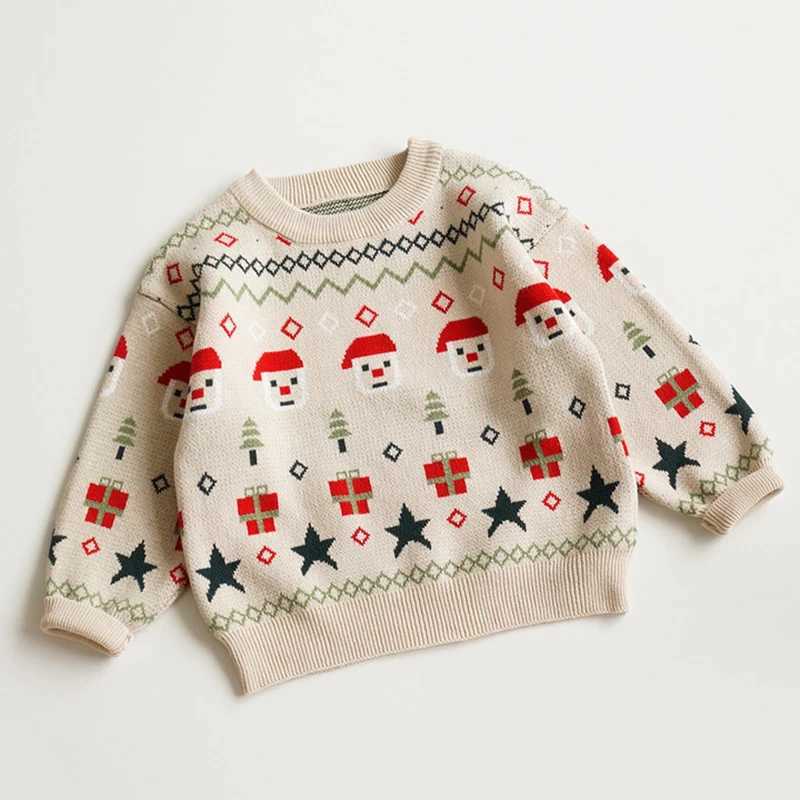 Autumn winter Santa Claus gifts babies girls sweaters New Year boys girls W241205