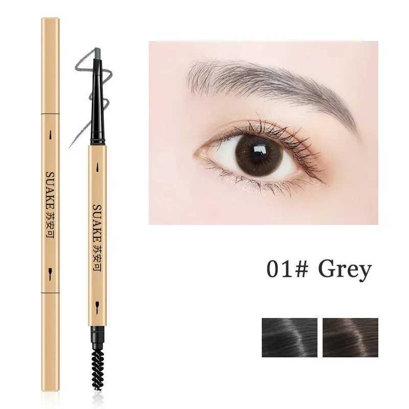 Double headed eyebrow pencil durable waterproof 5 color eyebrow pencil coloring eye black enhance cosmetics beauty women makeup W241205