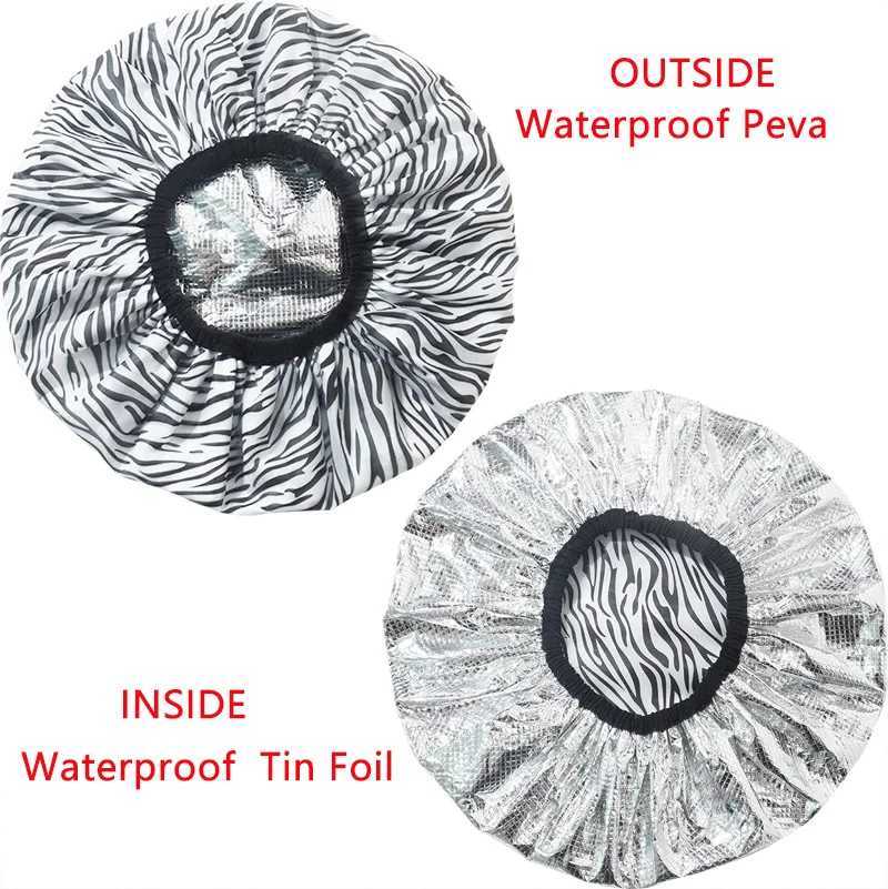 1PC Self-heating Tin Foil Hat Thickened Heating Steam Hair Mask C Portable Hair Salon Smooth Hair Oil Baking CXJ241205