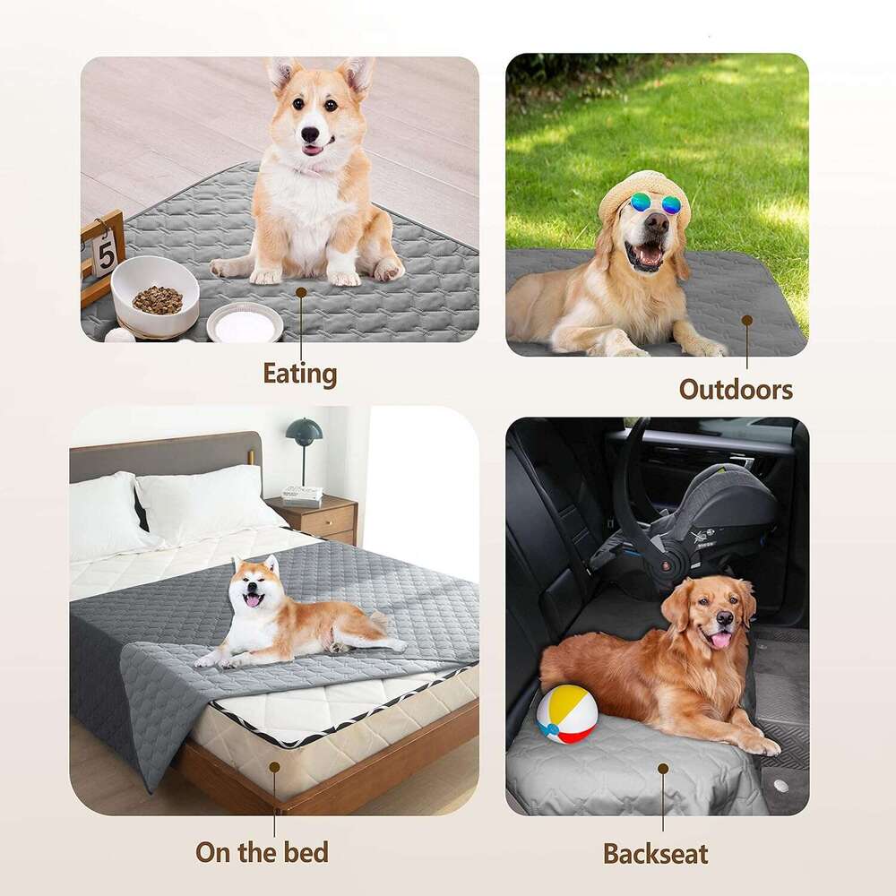 GBUNNY 100% double-sided waterproof dog bed pet blanket, sofa, furniture protective cover, suitable for small large cats and dogs, can be flipped (52x
