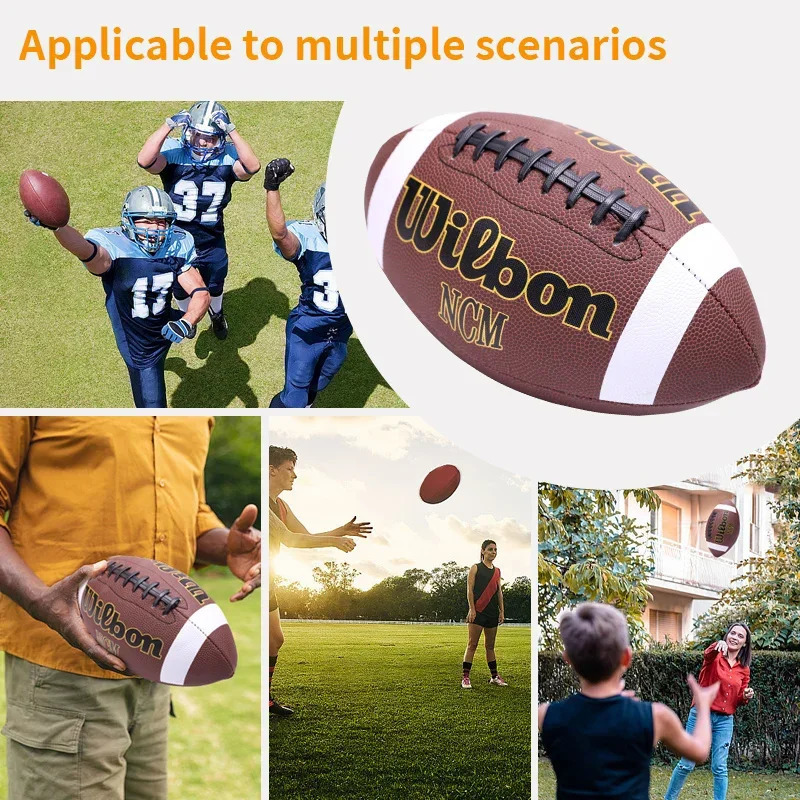 American Football Soccer Rugby Association Football Footy Ball Size 3 6 9 Sports Football Adult Kid Group Training Game Supplies 241204