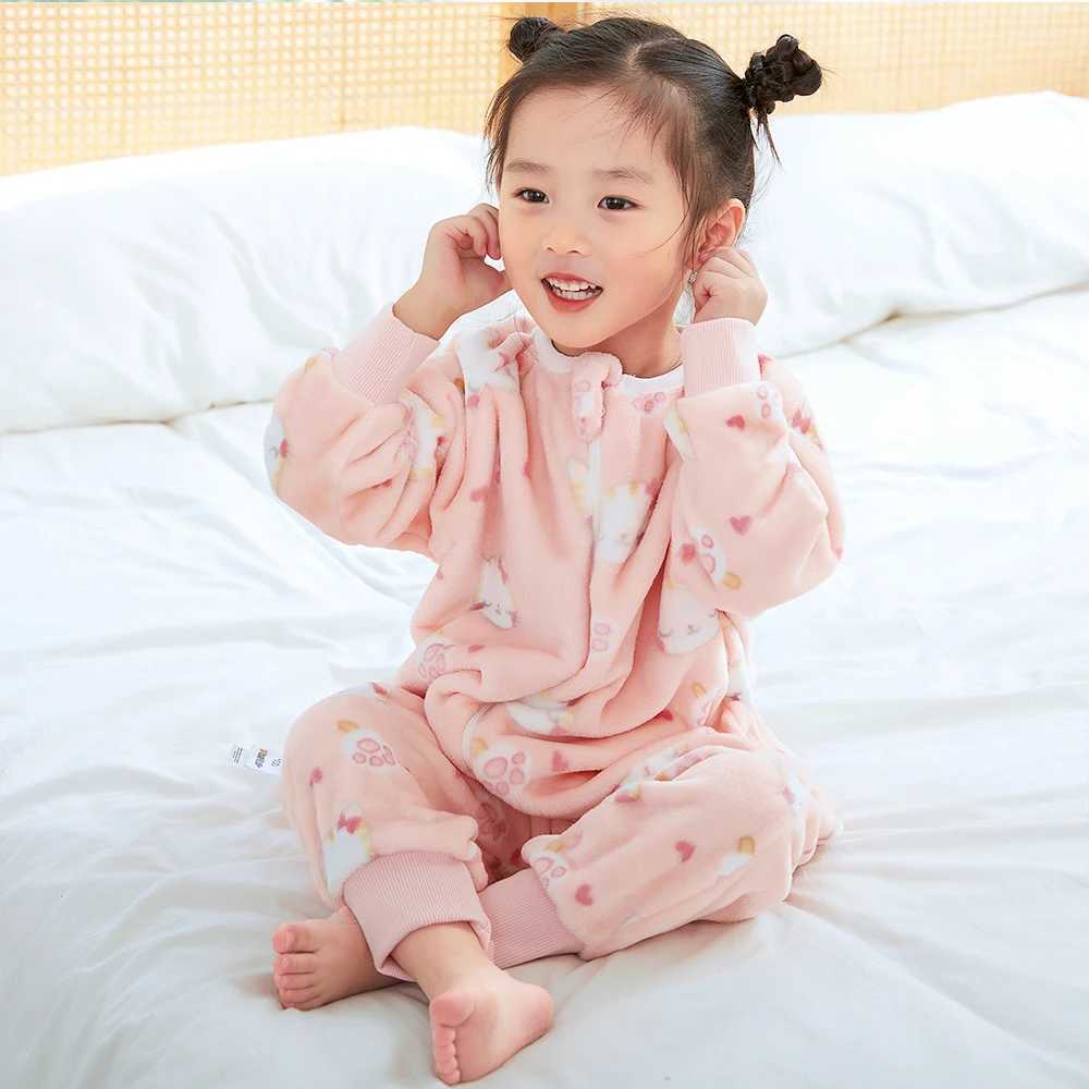 Pajamas Boys Girls Sleeping Bag Kids Toddlers 0 to 1 2 3 4 5 6 Years 2024 Winter Onesie Children Pijamas Infantil Owl Halloween Pajamas H241205