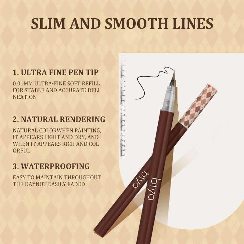 Watercolor eyeliner pen natural waterproof makeup will not fade and is not easy to make up. Very fine liquid eyeliner pen.W241205