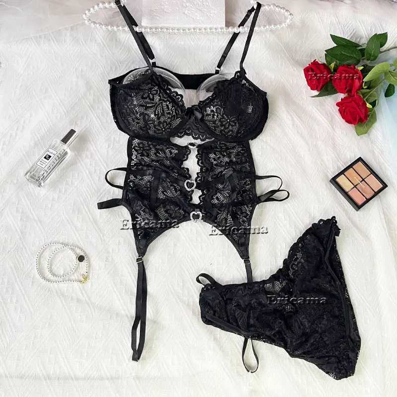 Erotic Sexy Lace Bra And Panty Underwear Set For Woman Transparent Lace Bra Exotic Lingerie Sets Porn Sensual Luxury LingerieXJ241205