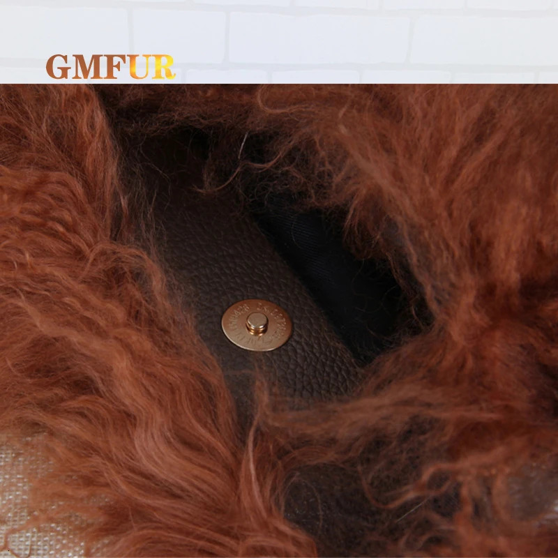 Handbag Winter Womens Wool Handbag Fashionable Soft and Warm Fur Shoulder Bag Normal Size Womens Bag 241205